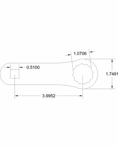 27mm 4 inch on center torque adapter