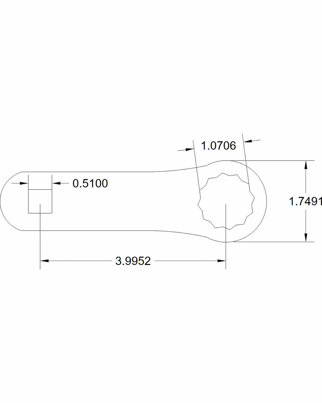 27mm 4 inch on center torque adapter