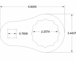 2 1/4" in torque adapter drive selectable