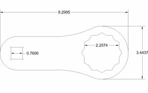 8.3 inch Extended 2 1/4" in torque adapter drive selectable