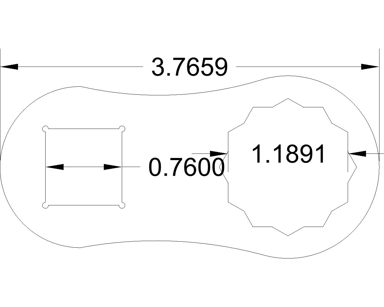 Bulletproof Dog Bone 30mm 2"-On-Center