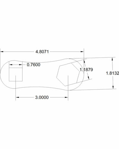 Dog Bone 30mm 3-inch Center-to-Center 6-point