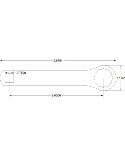 Dog Bone 36mm 8-inch Center-to-Center