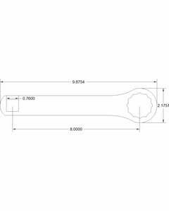 Dog Bone 36mm 8-inch Center-to-Center