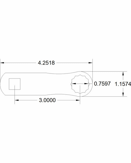 Bulletproof 3/4" Torque Adapter 3"-On-Center