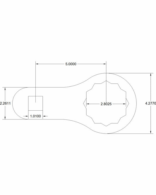 71mm 12-point torque adapter