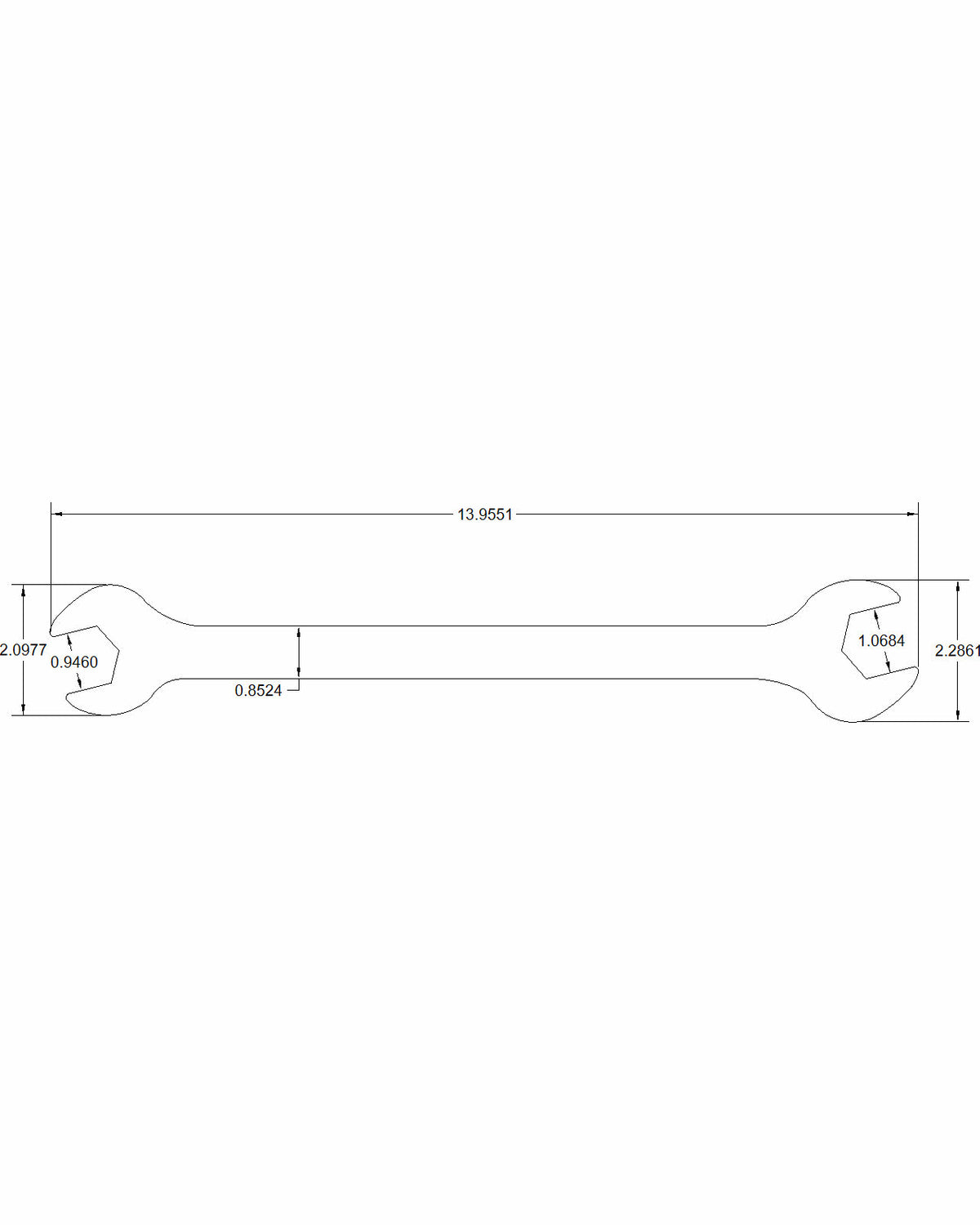 Howmet 2pc Bulletproof Double Open End 15/16" + 1 1/16" and 10mm torque adapter