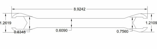 Bulletproof Flare Nut Line Wrench sizes 19mm and 21mm