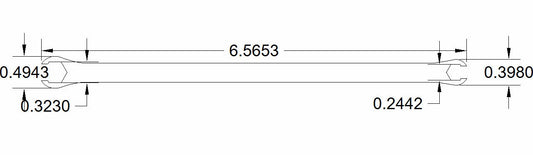 A flare wrench, also known as a flare‑nut or line wrench, is a specialized hand tool designed for tightening and loosening fasteners on soft metal fittings and round tubing assemblies. Its partially enclosed head features a narrow slot that allows the wrench to slide over tubing while maintaining contact with five or more sides of the fastener, providing significantly greater grip than a standard open‑end wrench.