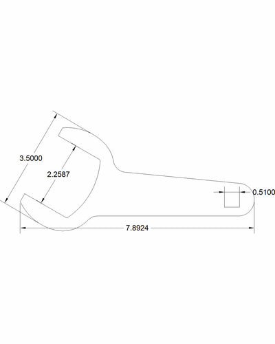 2 1/4-line wrench single
