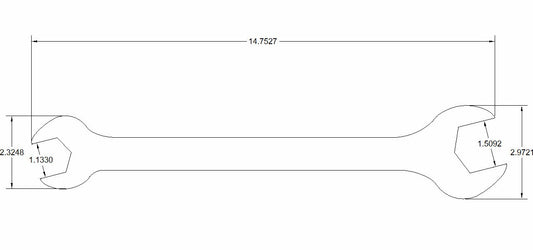 Double open end 1 1/8 and 1 1/2