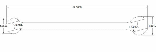 Double open end 3/4 and 15/16