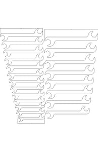 1 1/4 to 2 1/2 Double open end 21 pcs. 30/60 degree off sets