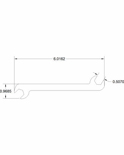 Quad angle 1/2 in. open end