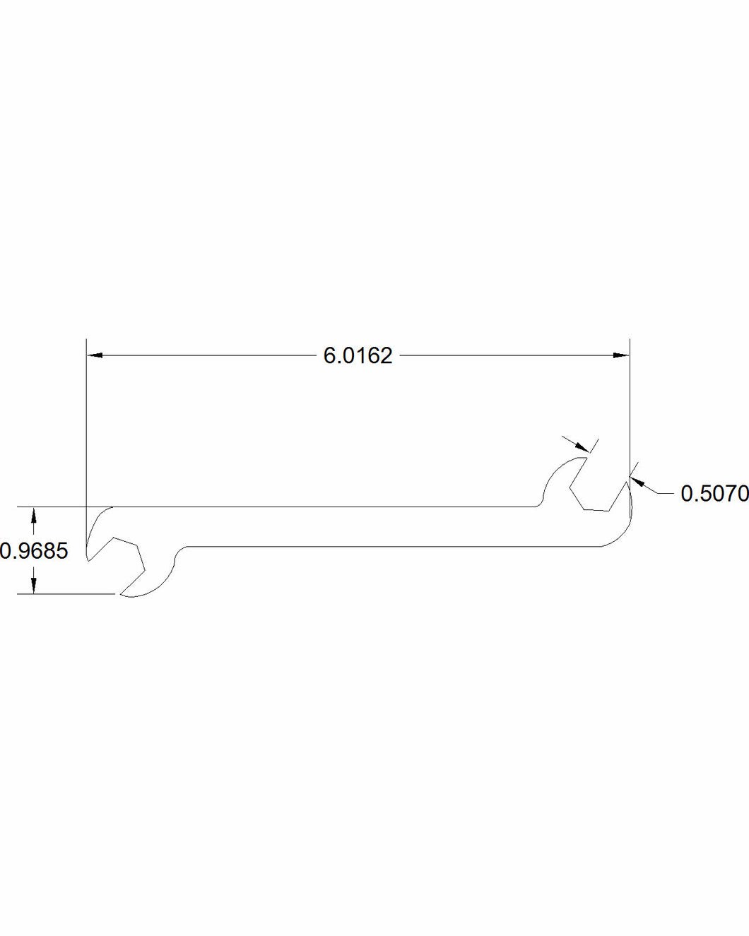 Quad angle 1/2 in. open end