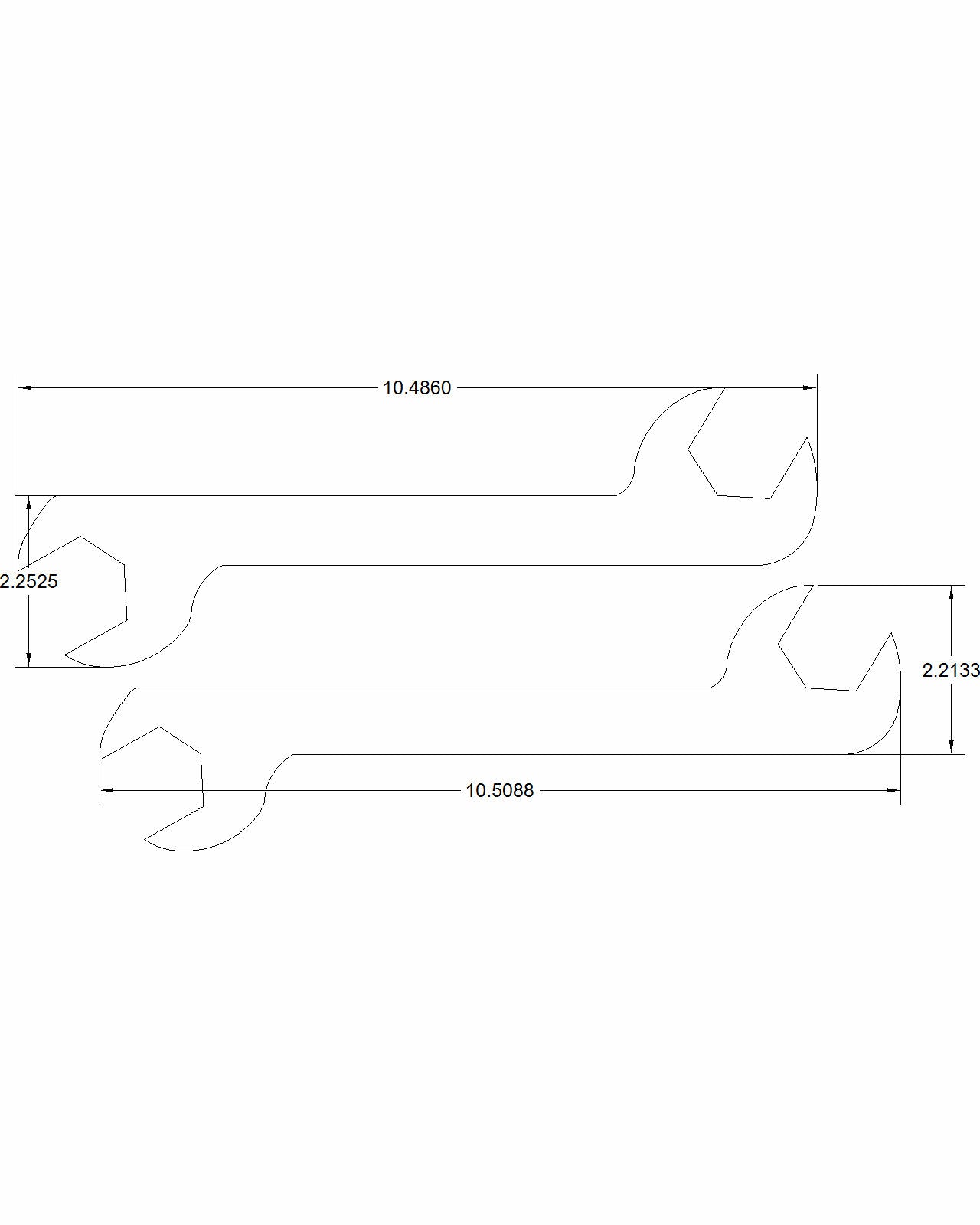1-3/16 and 1-1/4 open end with double offset 30/60 quad angle