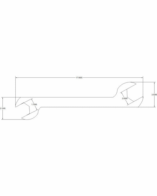 Double open end 1 3/4-inch and 2-inch 30 degree