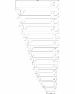 1/4 to 1 1/4 Double open end 17 pcs. 30/60 degree off sets