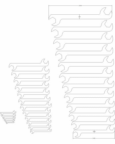 1/4-to-2-inch Double open end offset SAE 30/60 degree off sets