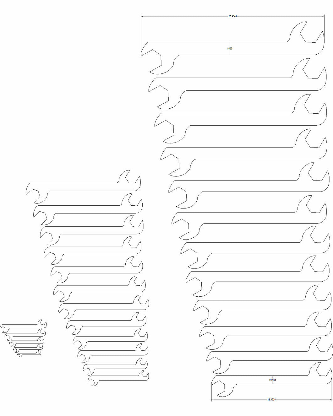 1/4-to-2-inch Double open end offset SAE 30/60 degree off sets