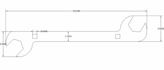 Double Open End 1-5/8" with 30/60 degree