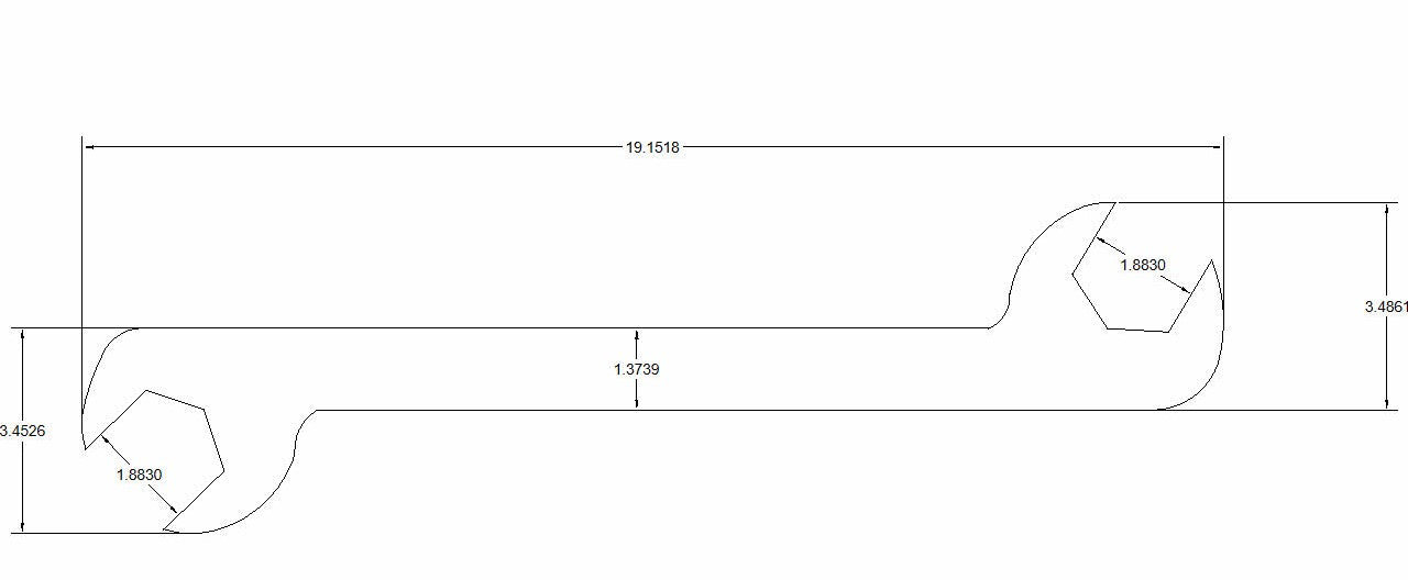 Bulletproof Double Open End Wrench 1-7/8" with a 30/60 Degree Offset