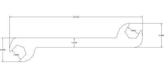 Double open end 1 7/8" 30/60 degree