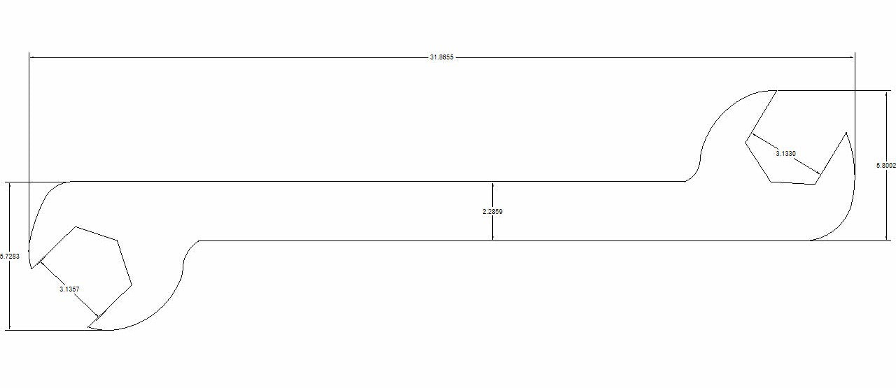 3 1/8-inch double open end 30 degree and 60 degree