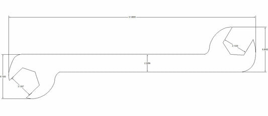 3 1/8-inch double open end 30 degree and 60 degree