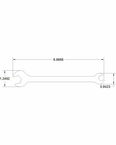 3/8 + 9/16 Double open end .120 thick