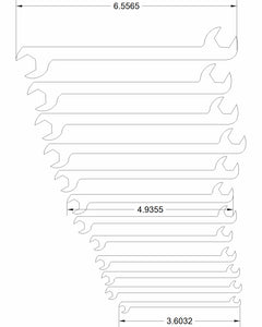 4mm- 13mm Double open end 12pc. 30/60 degree off sets