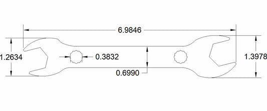 Samuel Strut Bone 3/8-12point with 11/16 and 3/4 open ends