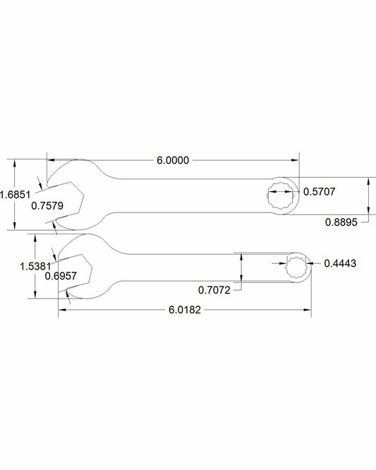 2pc Combination Wrench "Clark 2" special