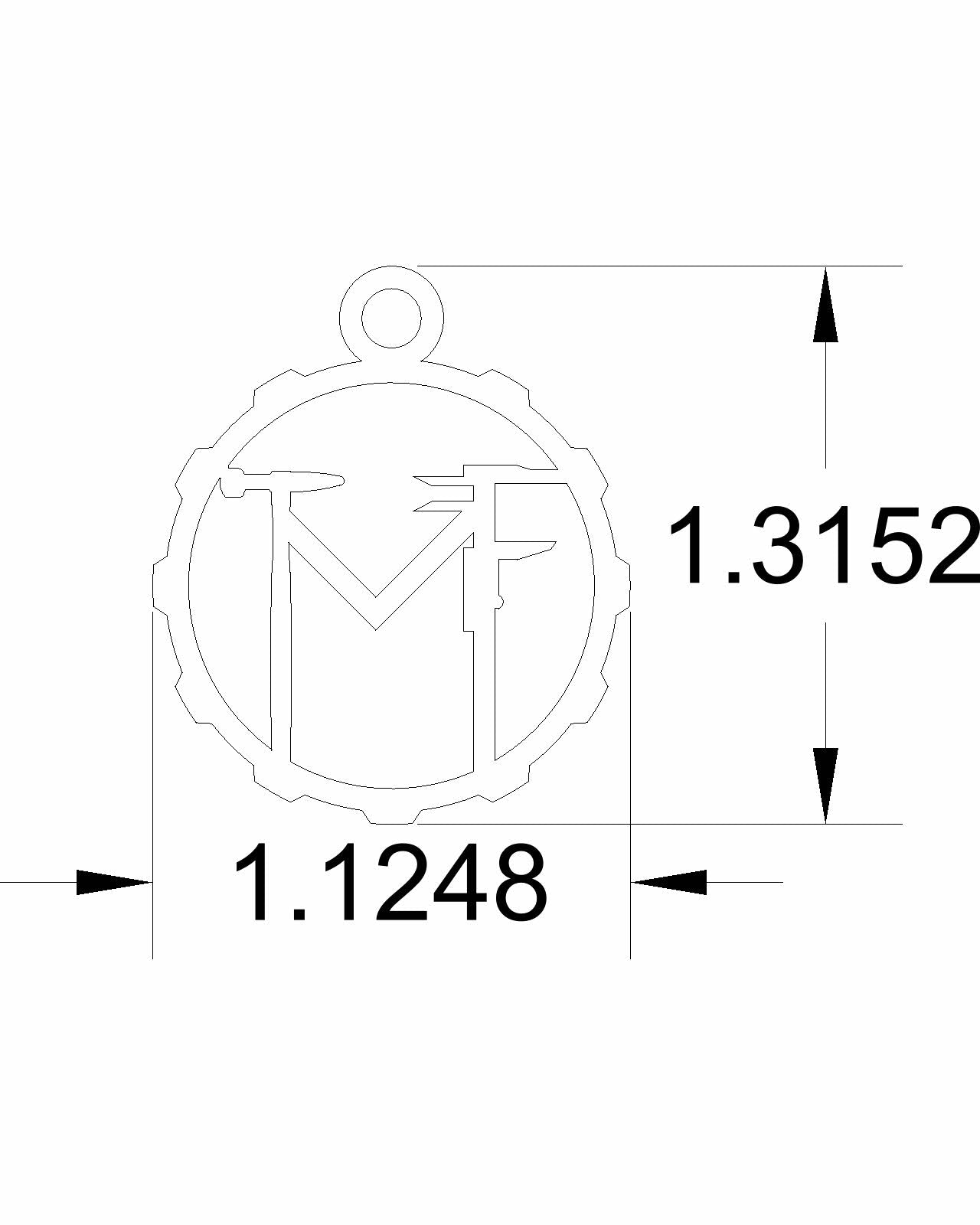 Mass Fabricator titanium key chain