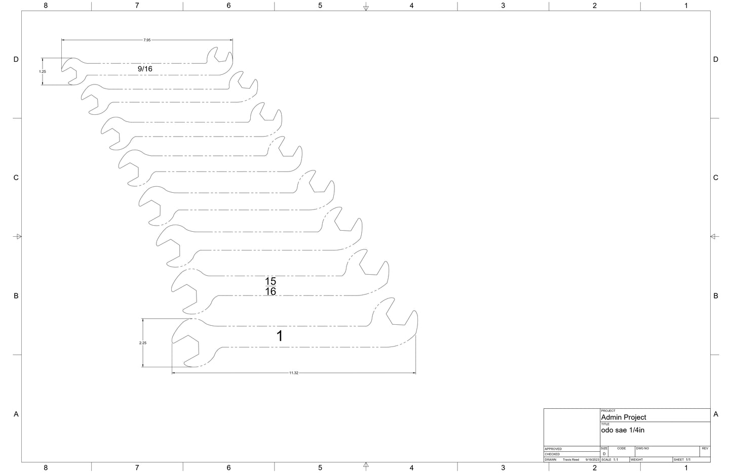 Double open end offset Standard bulletproof set 13pc 30/60 degree