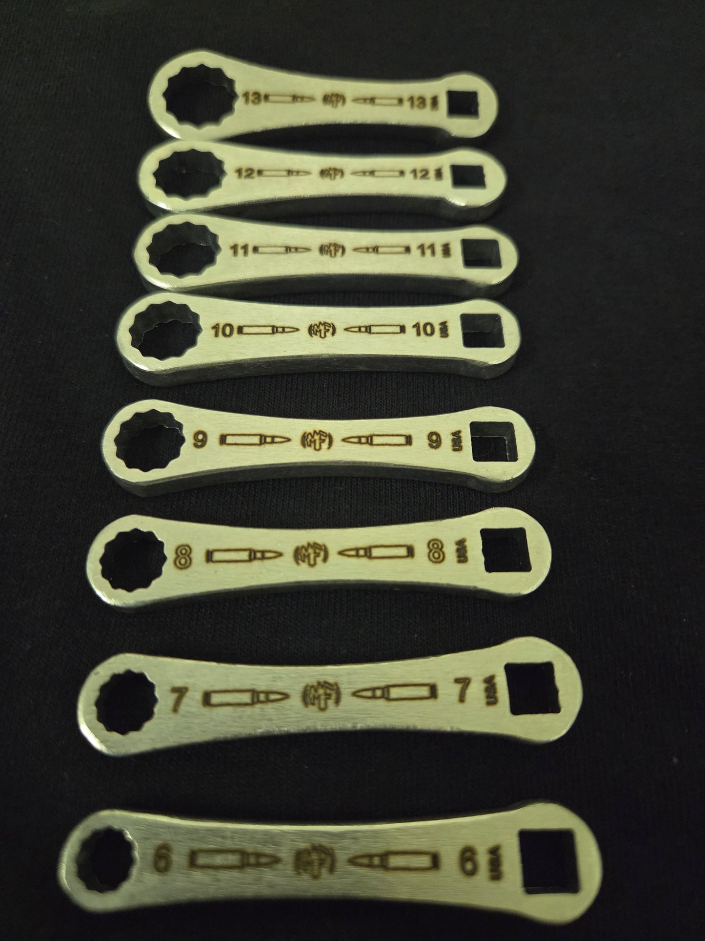 8pc Dog Bone "O'Connor" special 6mm-13mm with 2"-On-Center