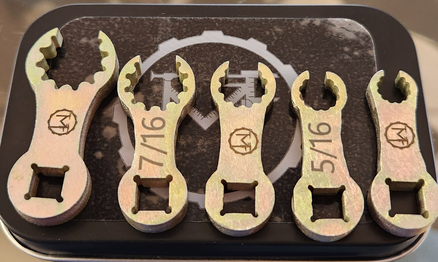 Bulletproof dog bone spline tubing wrench 5-pieces